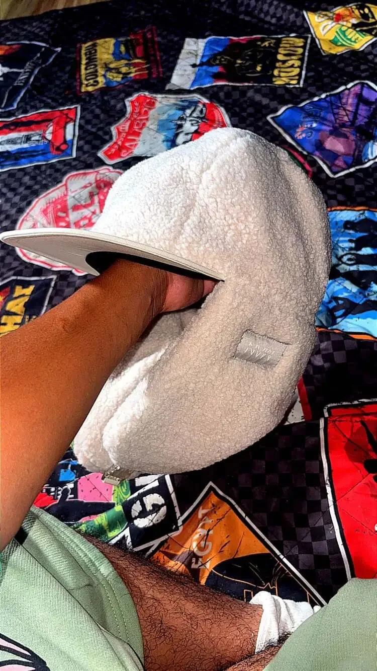 Winter Sherpa Fleece Earmuff Cap with Flat Brim